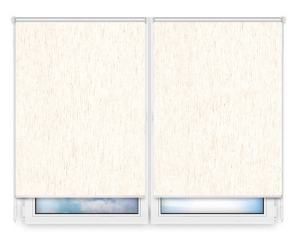 Рулонные шторы Мини Мадагаскар-лен-белый цена. Купить в «Мастерская Жалюзи»